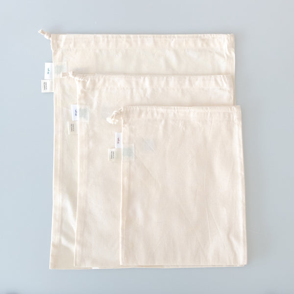 Organic Cotton Produce Bags - Variety Pack