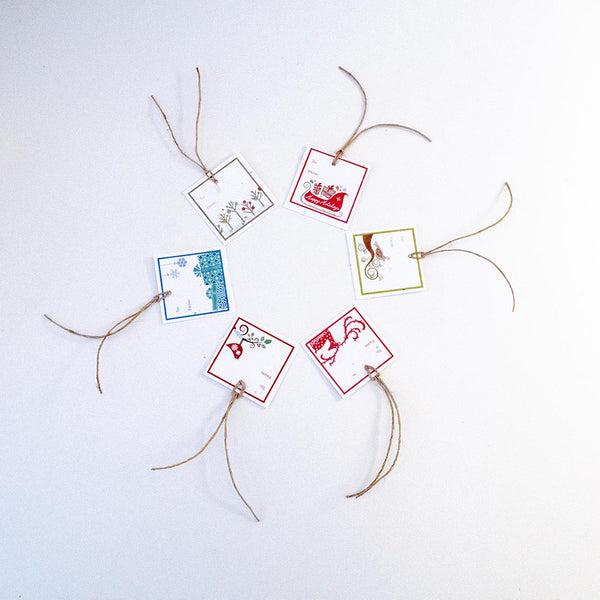 Plantable Seeded Paper Holiday Gift Tags - 6 Tag Variety Pack