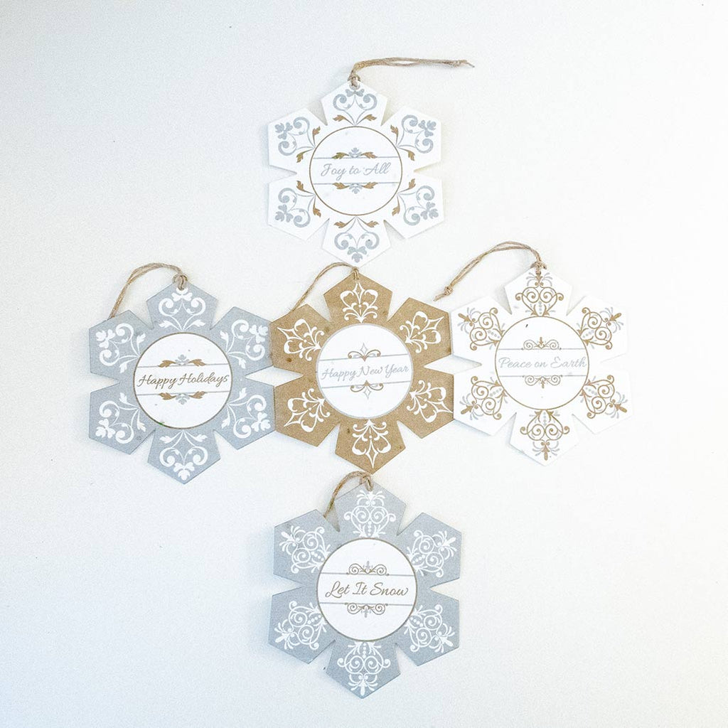 Plantable Seeded Paper Holiday Ornaments - Set of 5