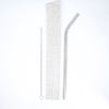 Stainless steel smoothie straw with sleeve and brush