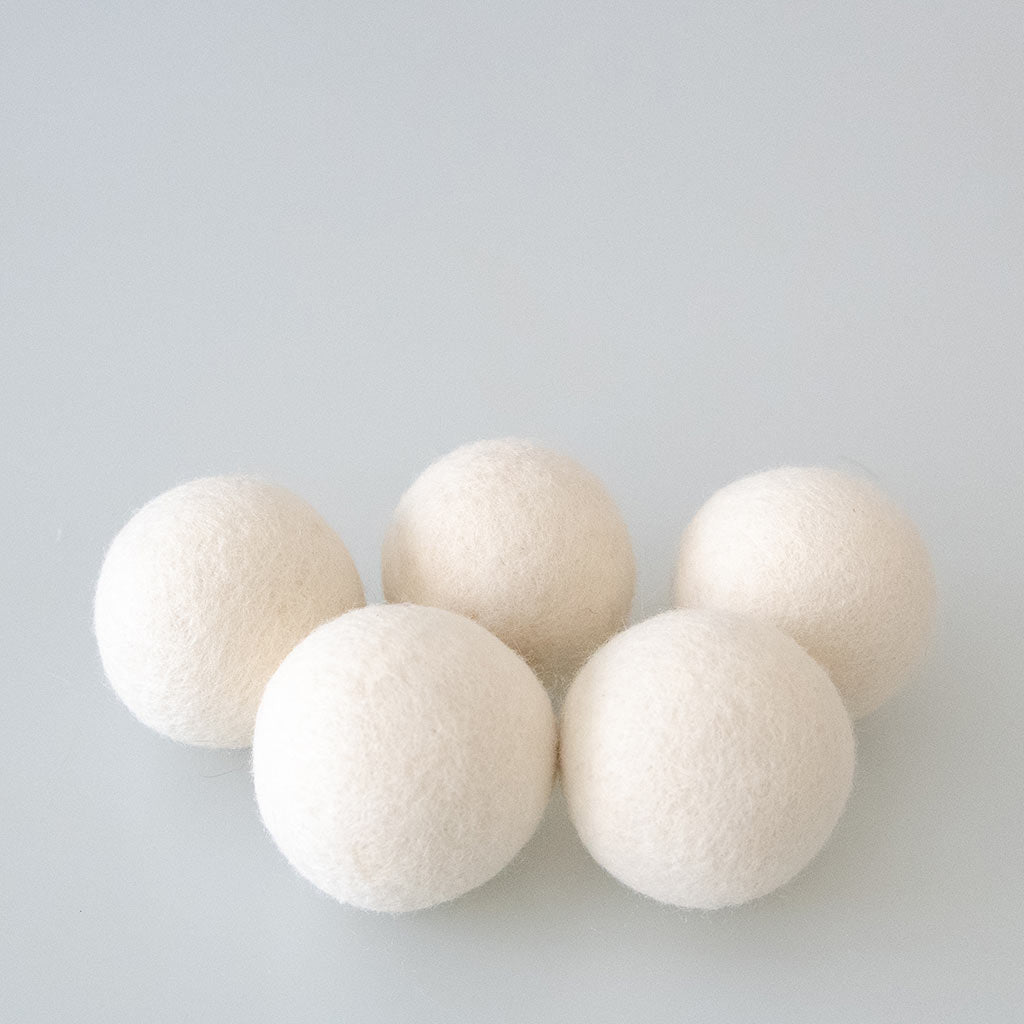 Wool dryer balls - set of 5